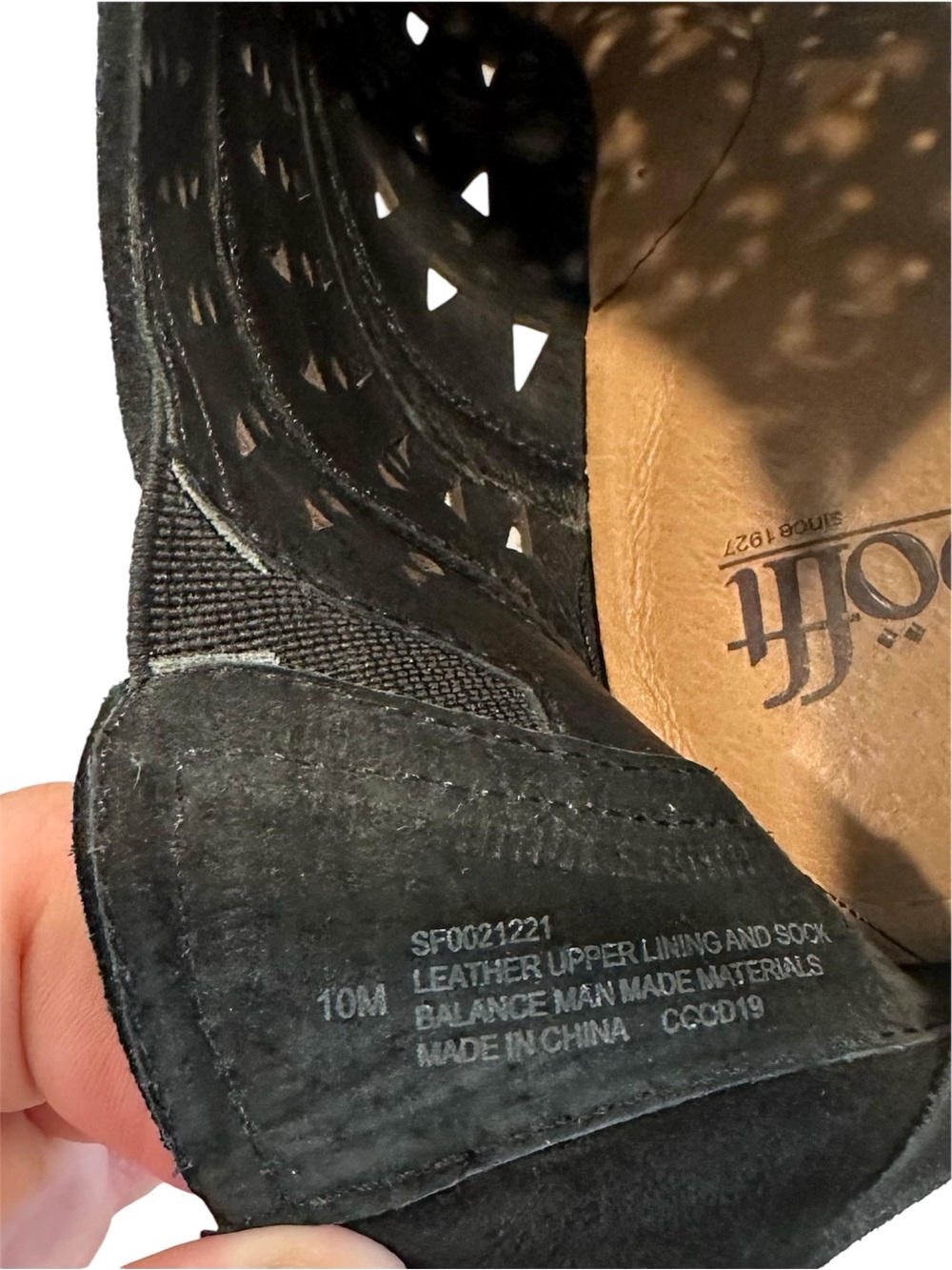 Söfft Black Westwood II Suede Laser Cutout Ankle Booties with Wood-Look Heel - Picture 3 of 10